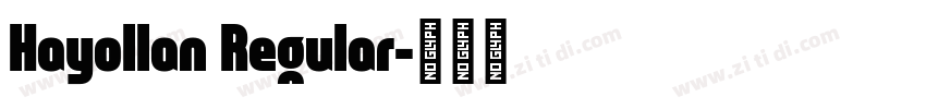Hayollan Regular字体转换